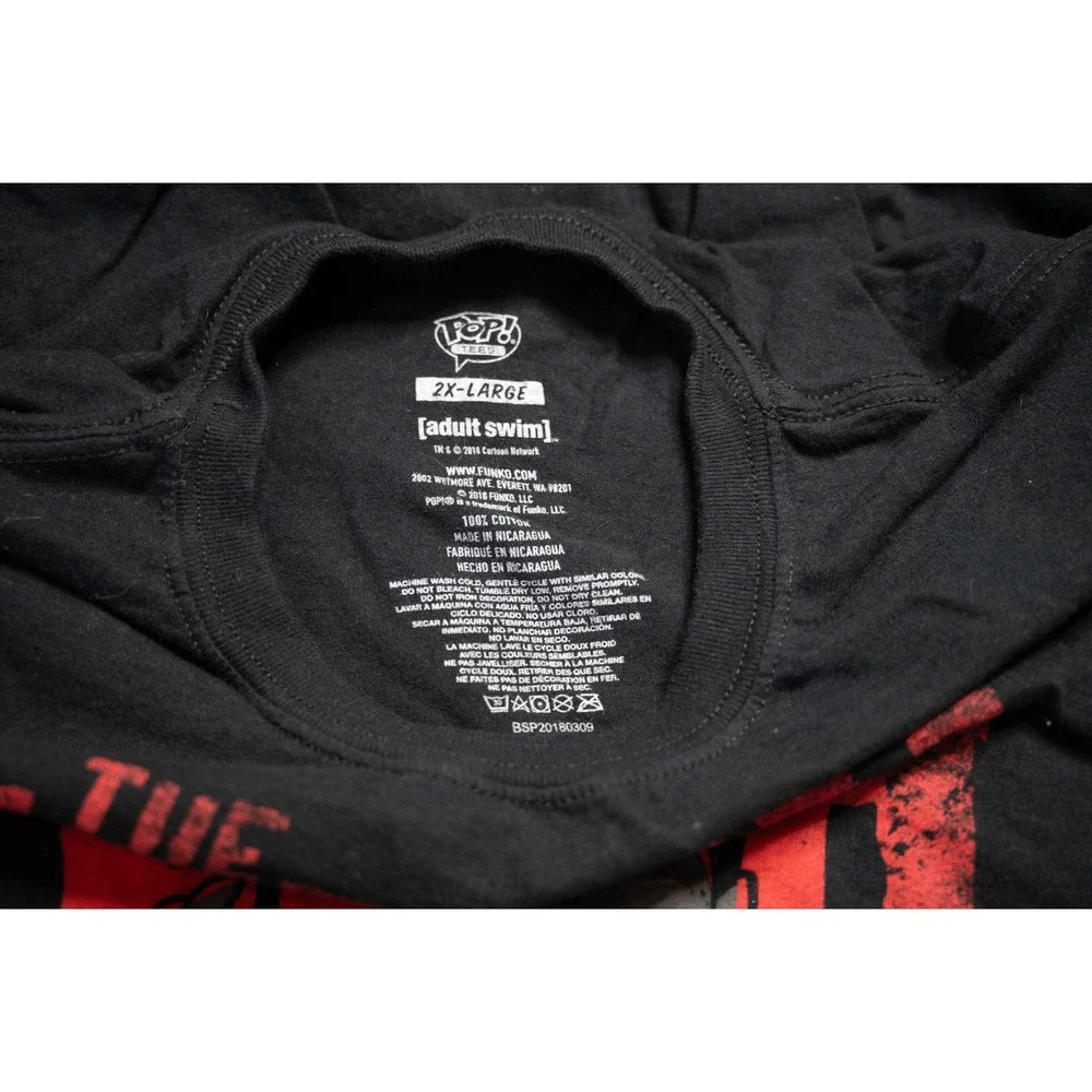 Funko Pop Tees Rick and Morty Mens 2XL Black The Flesh Curtains Tour‎ Shirt